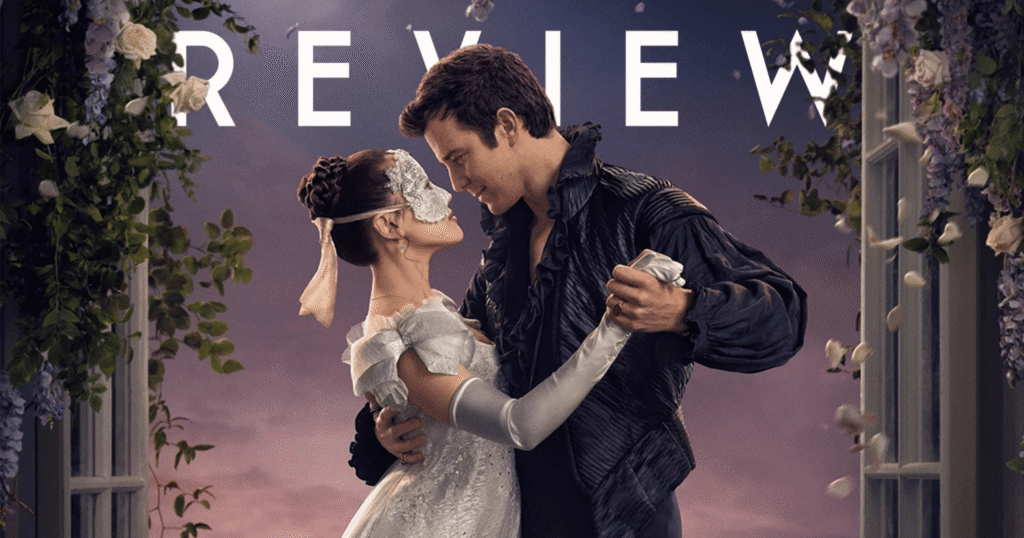 Luke Thompson as Benedict Bridgerton and Yerin Ha as Sophie Baek in Bridgerton 