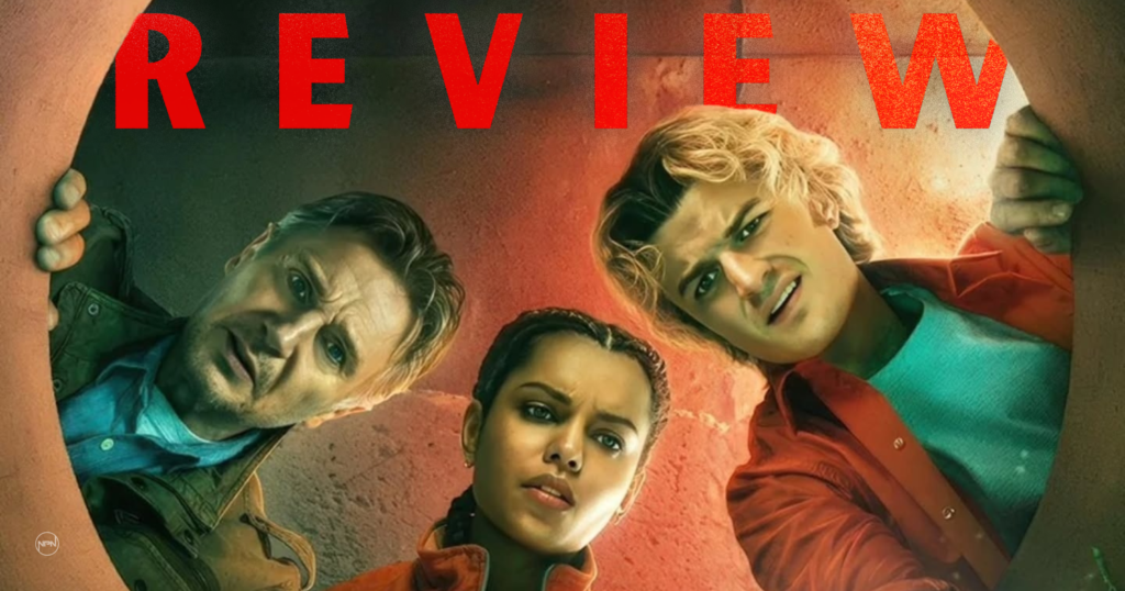 Liam Neeson, Georgina Campbell and Joe Keery in Cold Storage